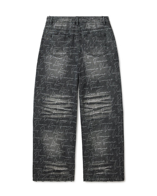 BLACK LETTER TO VALE DENIM