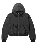 BLACK DESTROYER ZIP UP HOODIE