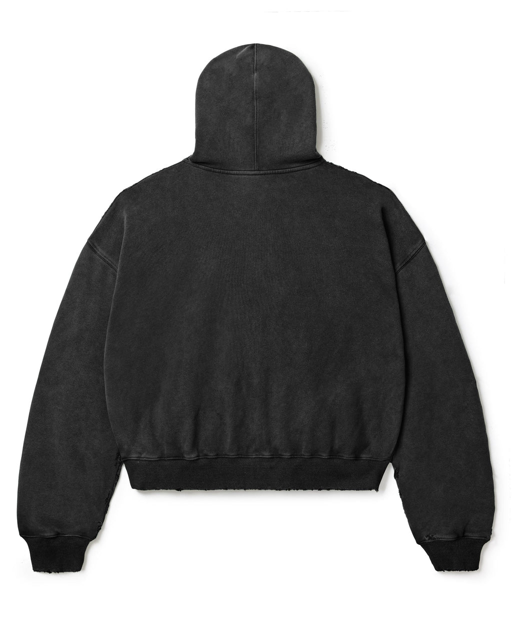 BLACK DESTROYER ZIP UP HOODIE