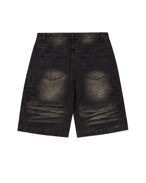 BLACK FLARE JORTS