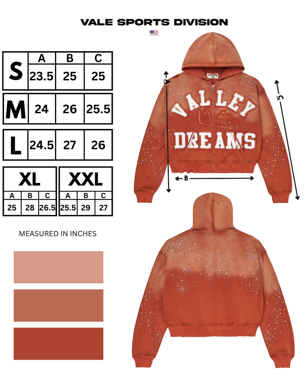 CLASSICO ZIP UP HOODIE [ORANGE]