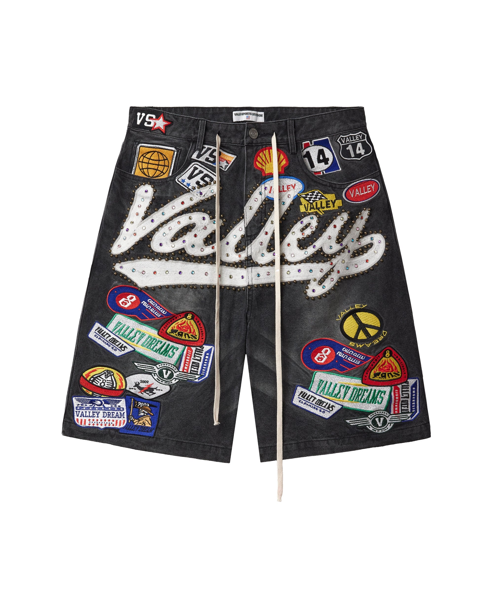 BLACK 1980S JORTS