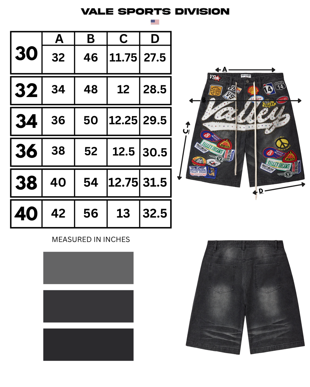 BLACK 1980S JORTS
