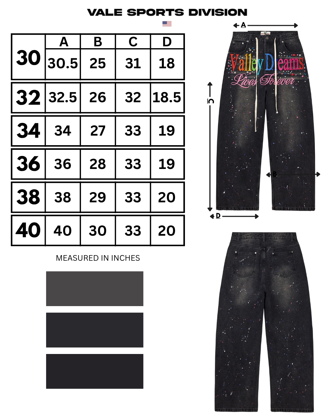 ICE CREAM DENIM [BLACK]