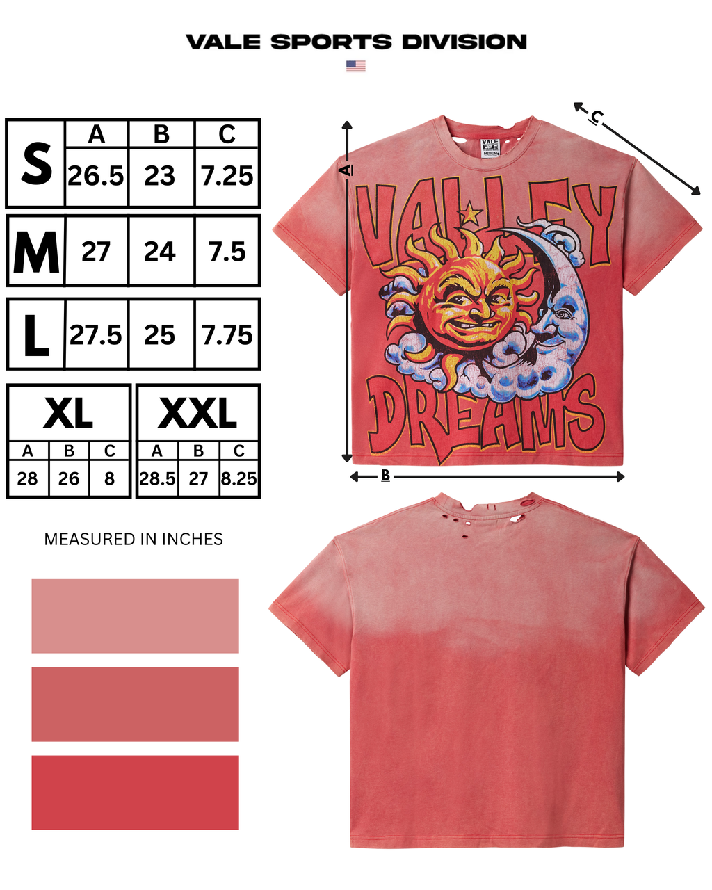 THRASHED RED SUN TEE