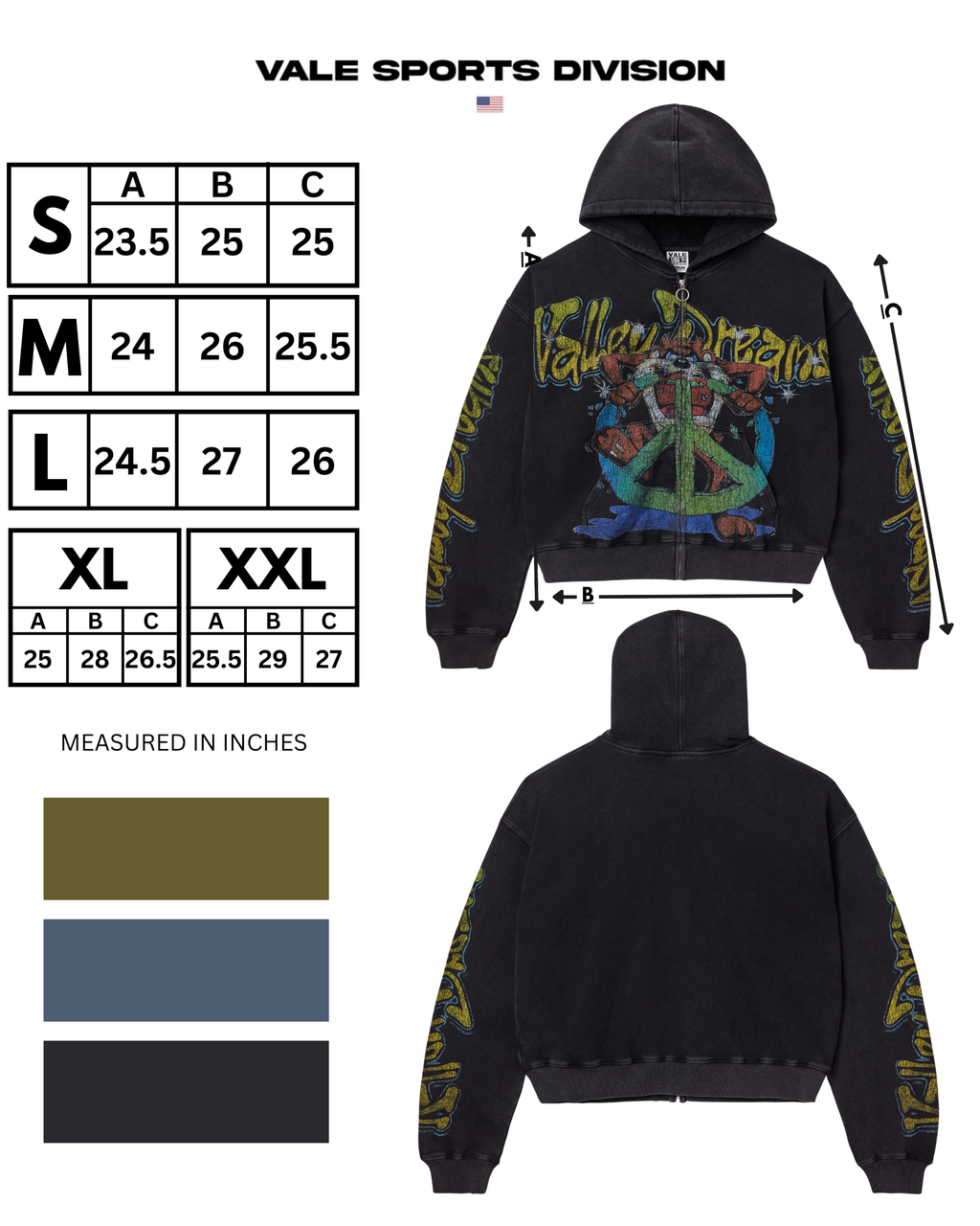 TAZ ZIP UP HOODIE